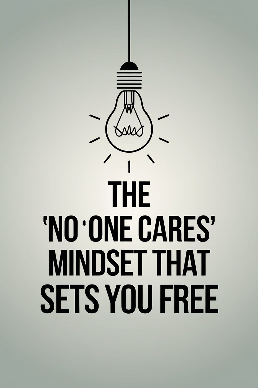 The “No One Cares” Mindset That Sets You Free
